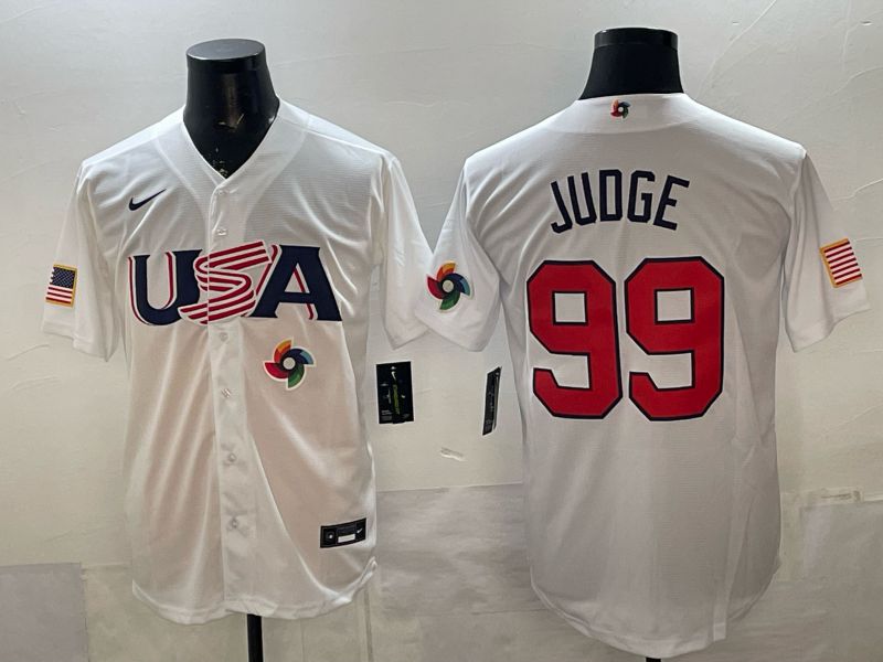 Men 2026 World Cub USA #99 Judge white Nike MLB Jersey style 04->more jerseys->MLB Jersey